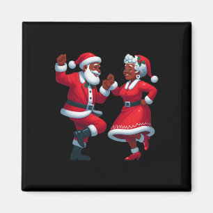 Aimant Noël Dancing Black African American Père Noël Mme.