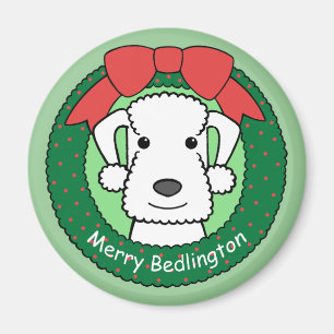 Aimant Noël de Bedlington Terrier