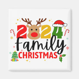 Aimant Noël de famille 2024