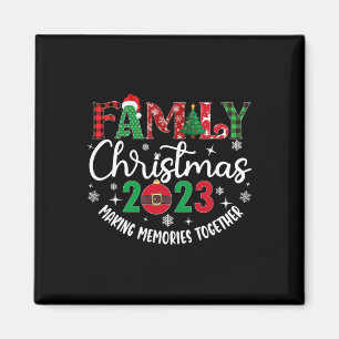 Aimant Noël de famille en faisant des souvenirs ensemble