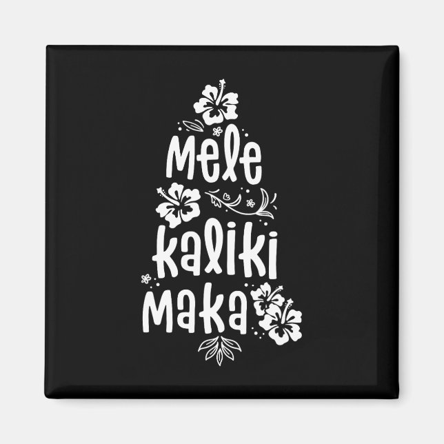Aimant Noël de Mele Kalikimaka vacances de Noël hawaïenne (Devant)