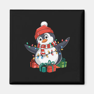 Aimant Noël de Penguin Père Noël - Amoureux des pingouins
