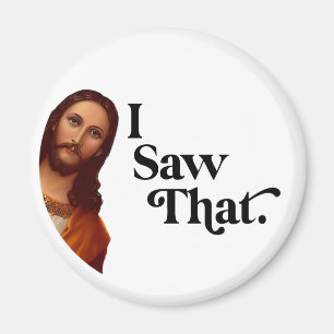 Aimant Noël Drôle, J'Ai Vu Que Jésus