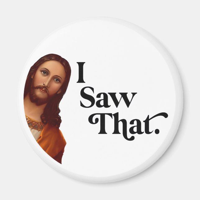 Aimant Noël Drôle, J'Ai Vu Que Jésus (Devant)