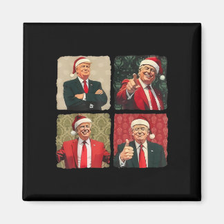 Aimant Noël drôle trump rétro père noël trump xmas