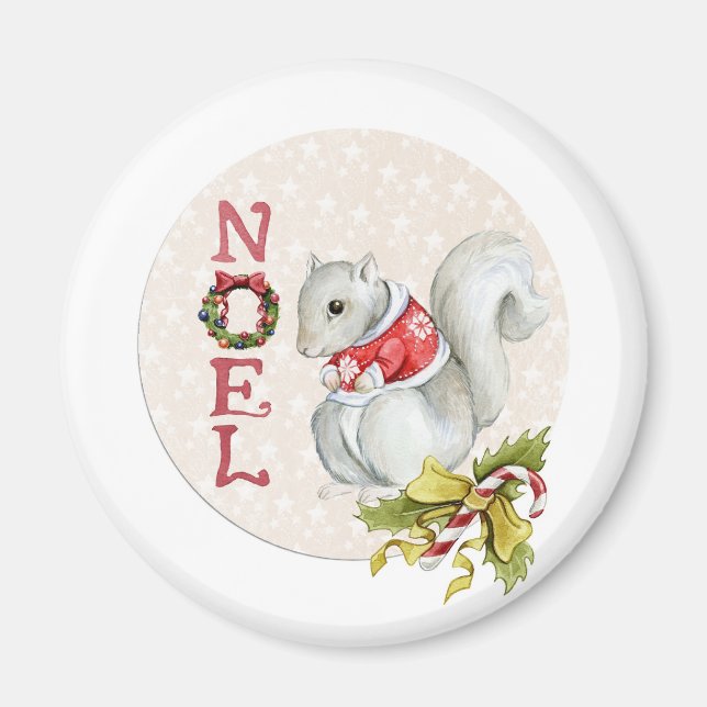 Aimant Noel écureuil (Devant)
