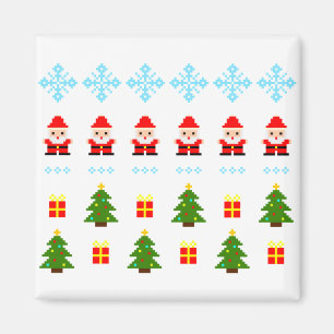 Aimant Noël en pixel art