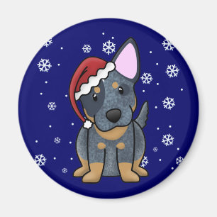 Aimant Noël Kawaii Blue Heeler