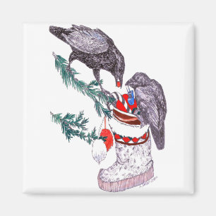 Aimant Noël lunatique Raven remplissant bas