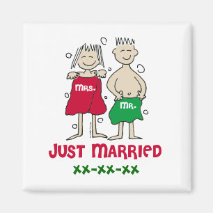 Aimant Noël Monsieur Madame Tout Juste Mariés