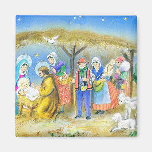 Aimant Noël, Nativité, crèches, crèches