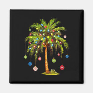 Aimant Noël Palm Tree Lumière Hawaï Tropical Noël