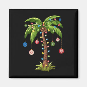 Aimant Noël Palm Tree Lumière Hawaï Tropical Noël 2