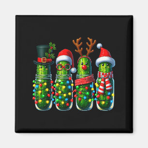 Aimant Noël Pickle Fêtes Pots de Pickle Père Noël laid Hu