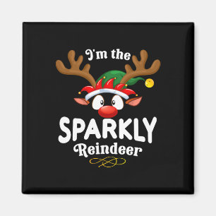 Aimant Noël Pjs Sparkly Xmas Reindeer Correspondance