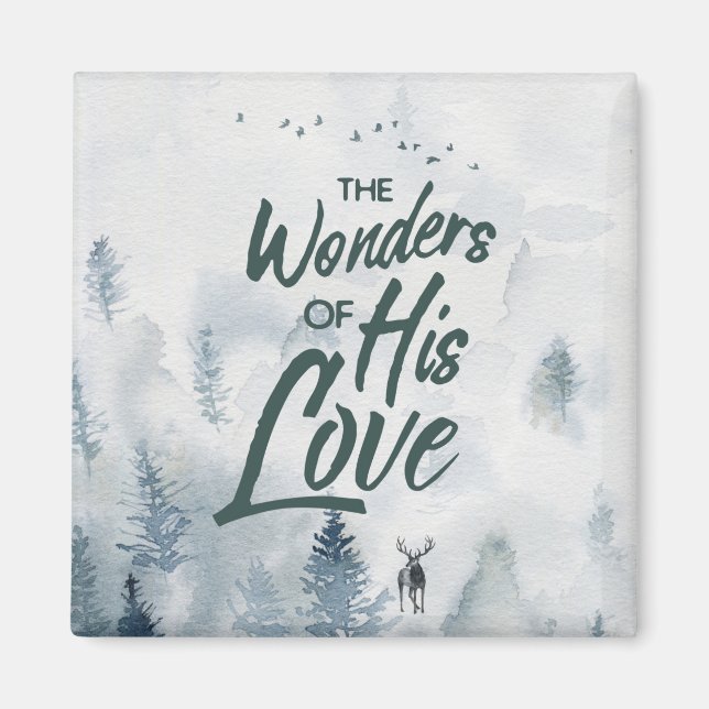 Aimant Noël Religieux Merveilles de ses Bénédictions d'Am (Devant)