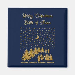 Aimant Noël religieux, Naissance de Jésus
