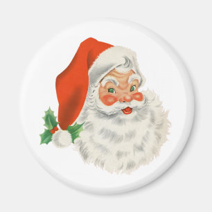 Aimant Noël rétro Vintage Jolly au Père Noël