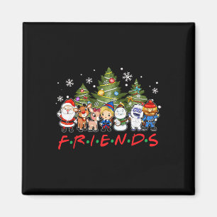 Aimant Noël Santa Rudolph Snowman Family Xma