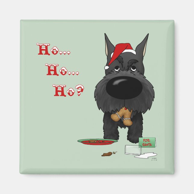 Aimant Noël Schnauzer (Devant)