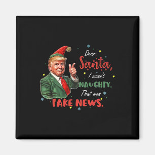 Aimant Noël Trump Cher Père Noël Faux News Drôle Noël Tr