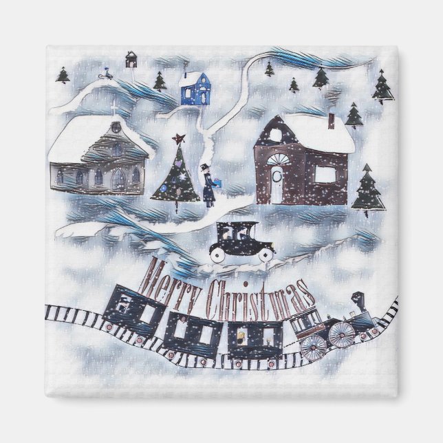 Aimant Noël, Vintage (Devant)