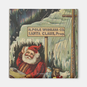 Aimant NoëlPère Noël au pôle Nord