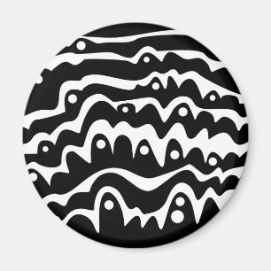 Aimant Noir et blanc Abstrait