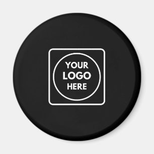 Aimant noir minimaliste Entreprise personnalisée