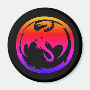 Aimant noir Neon Dragon