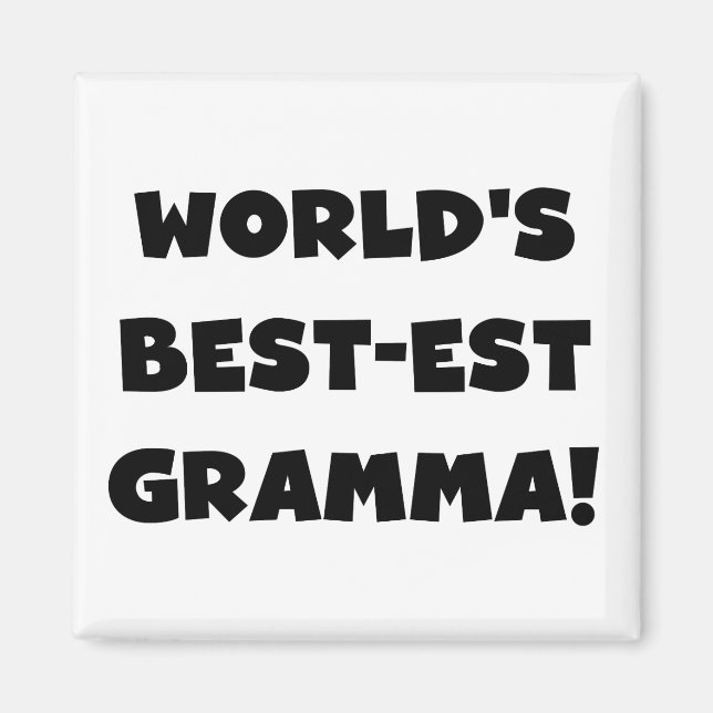 Aimant Noir ou blanc du Meilleur-est Gramma du monde (Devant)