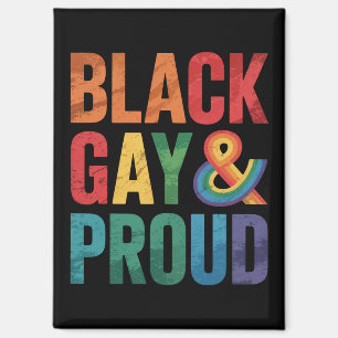 Aimant Noirs gays et fiers LGBTQ Noirs queers