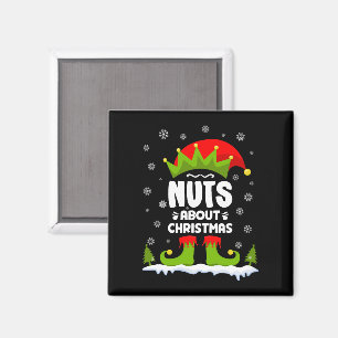 Aimant Noix À propos de Noël Drôle Noël Jeu de Noël Elf C