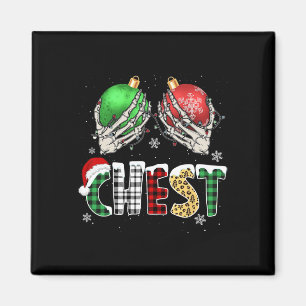 Aimant Noix de Noël Noix de châtaignes marron Noël Couple