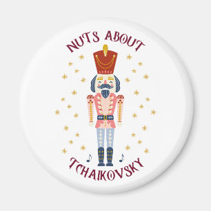 Aimant Noix sur Tchaikovsky Nutcracker Musique Blanc