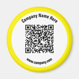 Aimant Nom commercial promotionnel Jaune Code QR