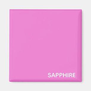Aimant Nom de couleur rose saphir