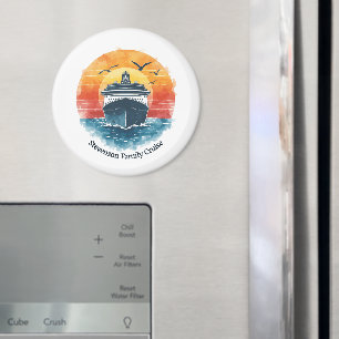 Aimant Nom de famille Sunset Croisière de vacances Navire