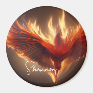 Aimant Nom de Phoenix Rising inspirant la force