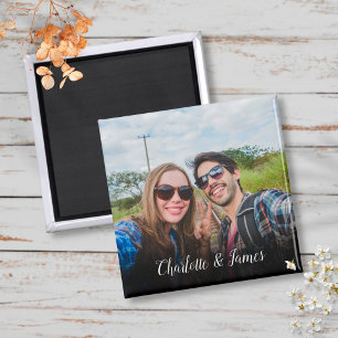 Aimant Nom de script photo simple moderne