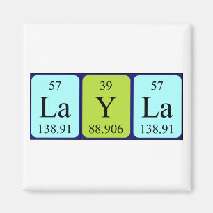 aimant nom de table périodique Layla