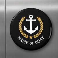 Nom du bateau Ancre nautique Gold Style Laurel Sta