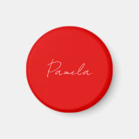 Nom élégant Minimaliste classique rouge chaud