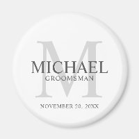 Nom et monogramme des Groomsmen personnalisés