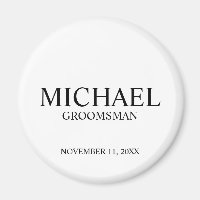 Nom et monogramme du Groomsman personnalisé modern