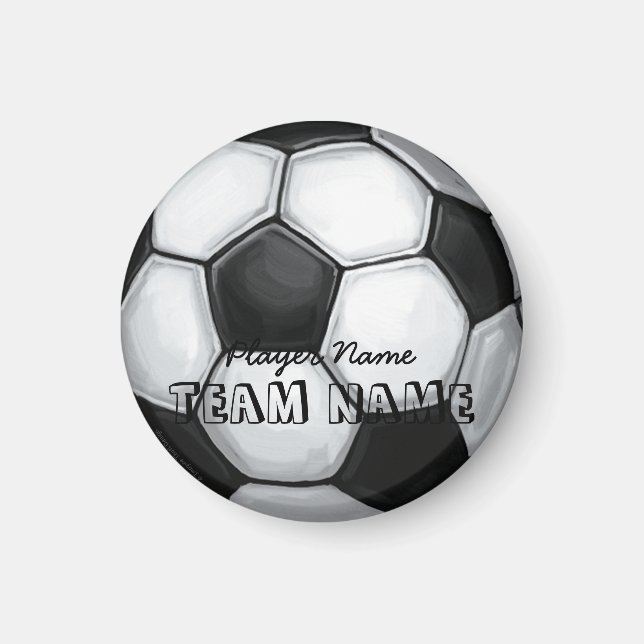Aimant Nom et numéro de l'équipe balle de football (Devant)