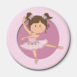 Aimant Nom fait sur commande de la ballerine 1 rose