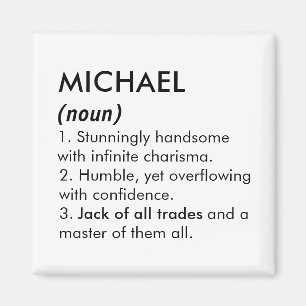 Aimant Nom Michael, Nom modifiable, Nom personnalisé