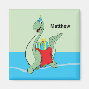 Aimant Nom Personnalisé, Garçon, Dinosaure Anniversaire