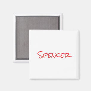 Aimant Nom personnalisé minimaliste monogramme